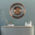 Minute Master Luxury Designer Wall Clock With Moving Gear Mechanism Buy Wall Clock Online - Rose Gold  (Steel Body)