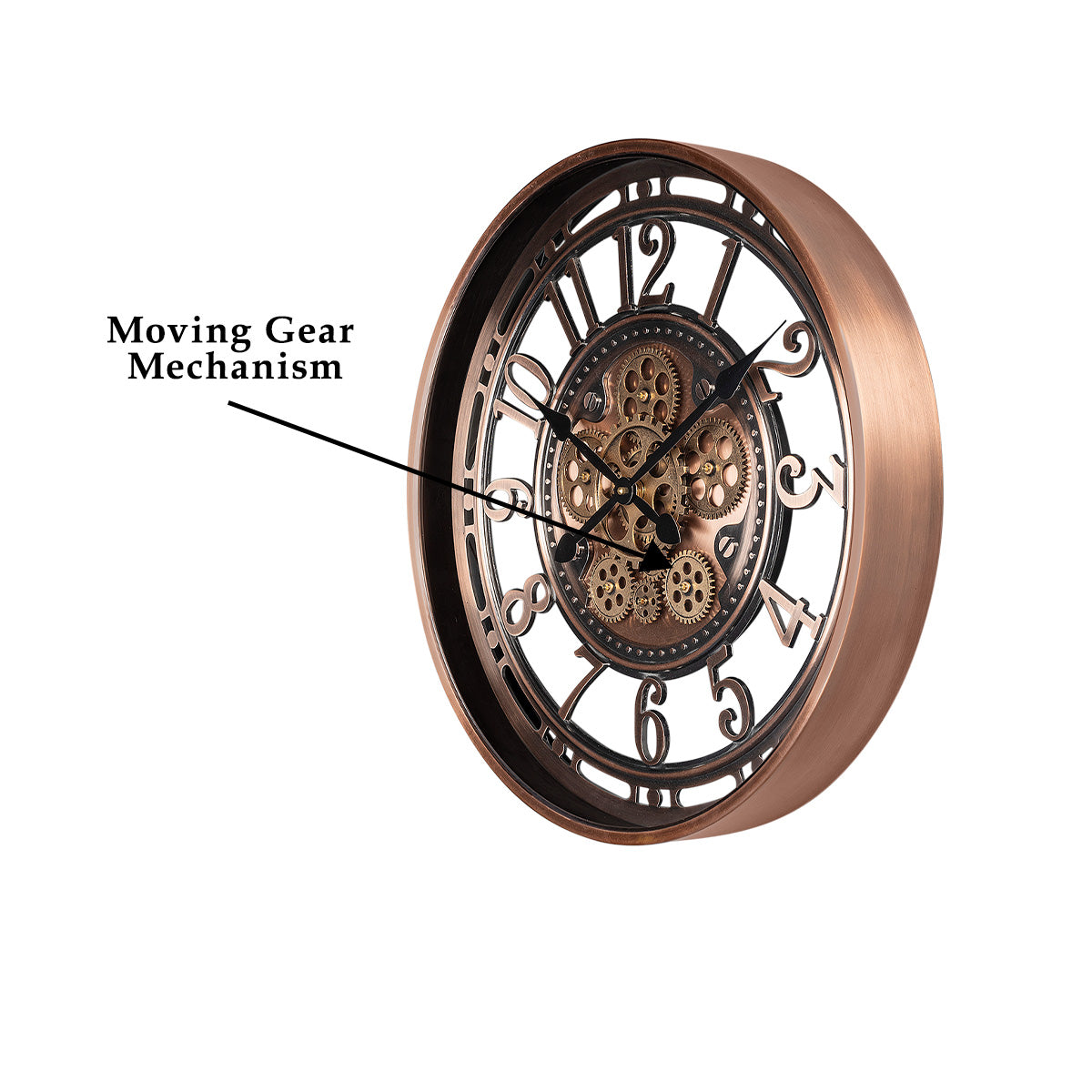 Buy Minute Master Designer Wall Clock With Moving Gear Mechanism