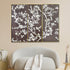 Tranquil Sparrow Symphony 100% Hand Painted Wall Painting (With Golden Outer Floater Frame frame)