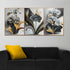Eclectic Euphoria Crystal Glass Decorative Wall Painting Bedroom & Wall Decoration Items- Set of 3