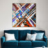 Blissful Brushstrokes  Hand wall Painting For Home (With outer Floater Frame) (40 x 40 Inches)