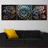 The Urban Chakra Crystal Glass Wall Paintings For Wall Decoration at Home - Set of 3
