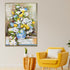 Blossoming Joy Wall Art Hand Wall Decor Paintings for Home (With outer Floater Frame) (34x45.5 Inches)