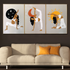 Yoga Zenith Crystal Glass Colorful Paintings for Living Room - Set Of 3
