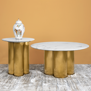 Aura Hallway Circular Coffee Table (STAINLESS STEEL)