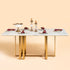 Astral Assemblage Dining Table Gold - White Marble Top (Stainless Steel/Delhi Ncr Only)