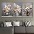 Whispers of Spring Crystal Glass Framed Wall Paintings For Home & Wall Decoration items  - Set Of 3