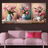 Garden Gems Canvas Painting for Home Wall - Set Of 3