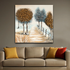 Village Guardians 100% Handmade Wall Painting for Home & Wall Decor Item (40 x 40 Inches)