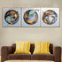 Enchanted Wilderness Crystal Glass Colorful Paintings for Wall Decoration at Home - Set of 3