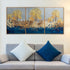 Eternal Transitions Crystal Glass Wall Paintings abstract - Set of 3