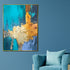 Earth Meets Ocean 100% Hand Painted Wall Paintings abstract (With outer Floater Frame) (48 x 36 Inches)