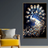 Majestic Peacock Elegance Crystal Glass Framed Wall Paintings For Home & Wall Decoration items