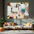 Colourful Abstract  Hand Wall Painting For Home (Comes With an Outer Floater Frame) (56 x 28 Inches)
