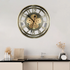 Minute Master Designer Wall Clock With Moving Gear Mechanism (Gold)
