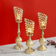 Lustrous Spire Candle Stand for Living Room - Set of 3 (Pearl)