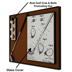 Golf Collectors Piece Shadow Box