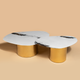 Panda Stone Centre Table - Set of 2 (Stainless Steel)