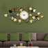 Luxurious Golden Radiance Metal Wall Art Clock