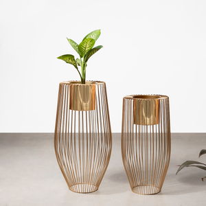 Euphoric Earth Planters Set of 2 - Gold