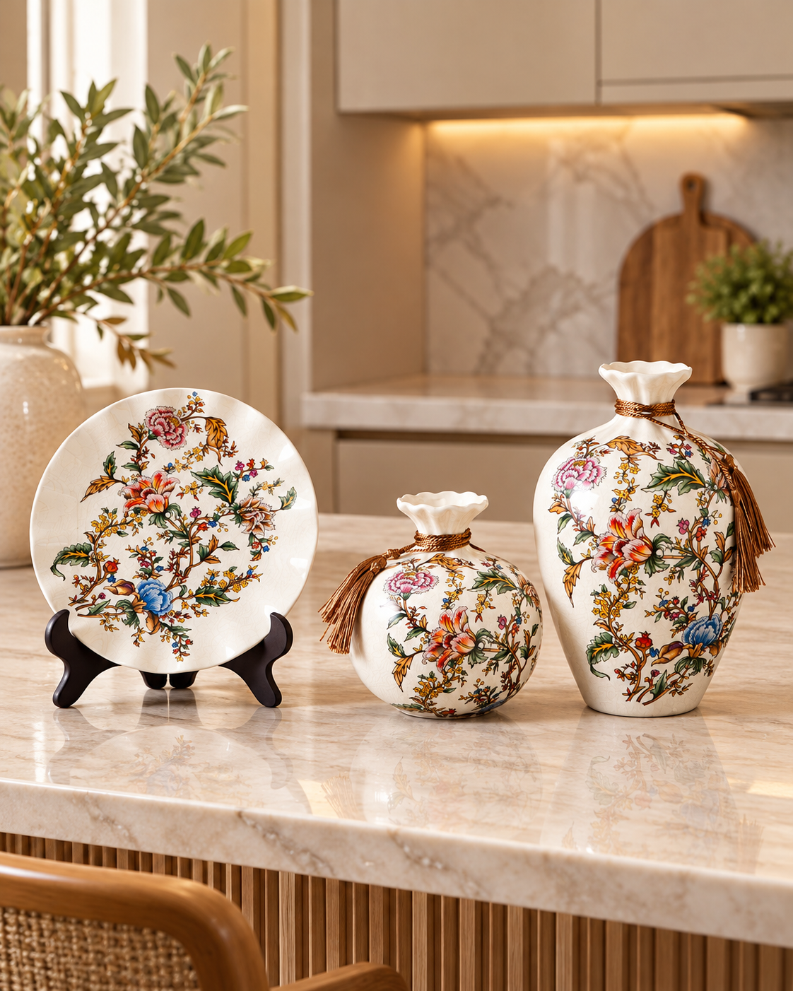 Florentine Harmony Ceramic Vase & Showpiece