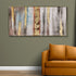 The Grand Canyon Pink and Gold Foil Abstract 100% Hand Painted Wall Painting (With Outer Floater Frame) (56 x 28 Inches)