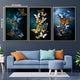 Beauteous Butterflies Framed Canvas Wall Art Set of 3