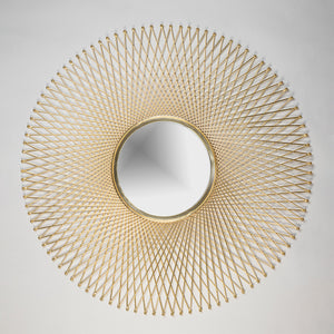 Aesthetic Gold Wire Frame Mirror