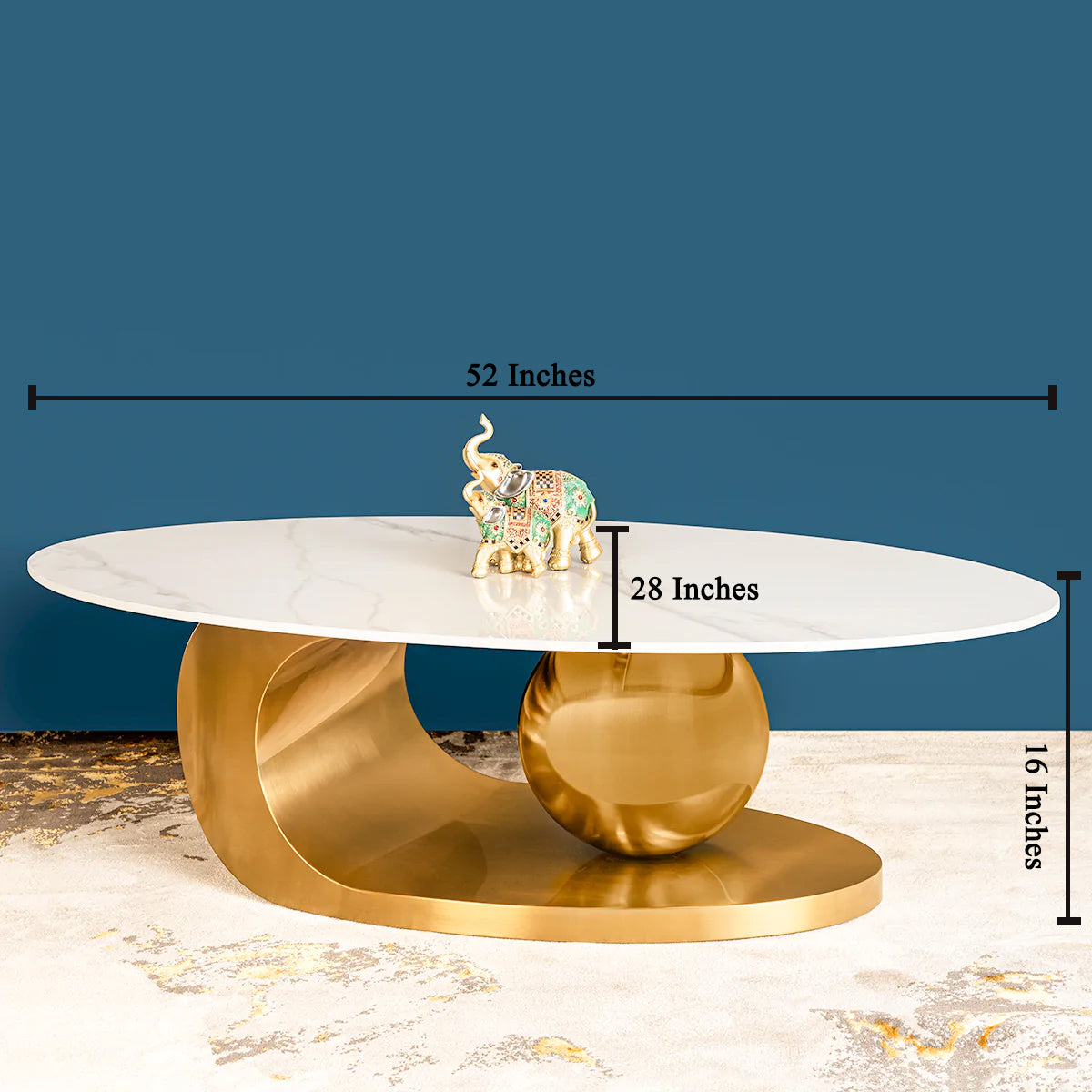 Amara Gold Base Round Accent Table Gold (Stainless Steel) Dekor Company