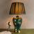 Gold Toned & Green Ceramic Lamp