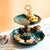 Green Paradise Two Tier Cake Plate