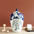 Moksha Blue & White Chinoiserie Vase