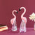 Pink Flamingo Handblown Glass Decorative Showpiece