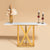 Solace Sanctuary Gold Marble Top Console Table