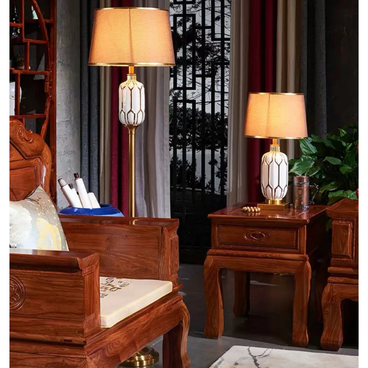 The Crown Royal Floor Lamp White