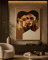 Dual Soul Fusion Hand painted Wall Art ( 47x31.5 Inches )