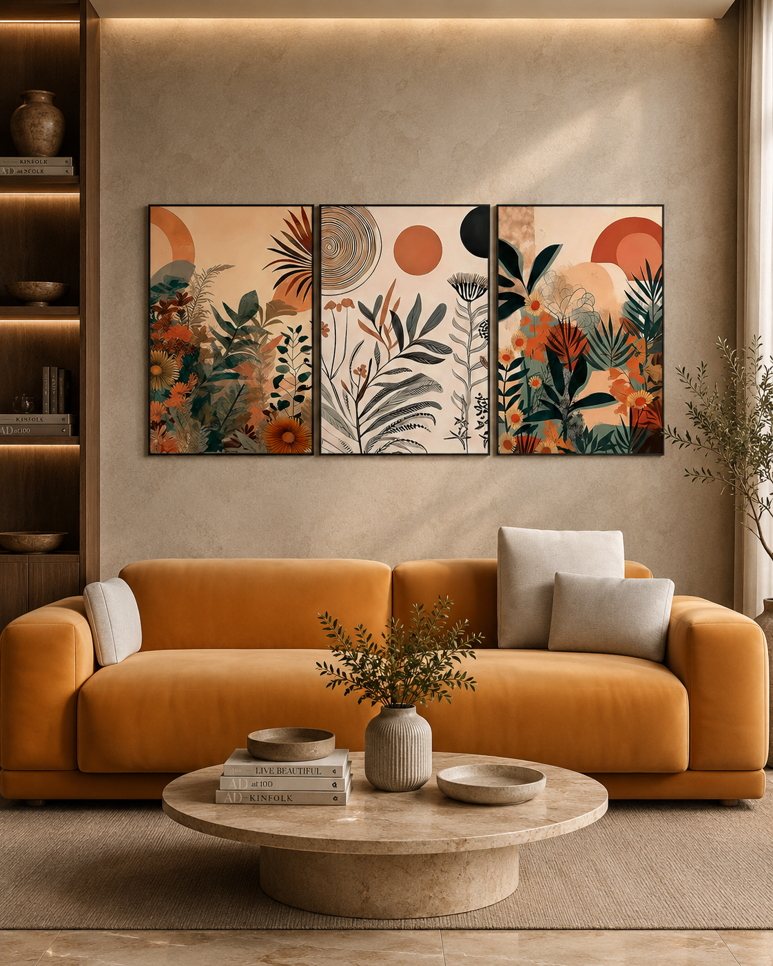 Solar Garden Symphony  Canvas Painting For Home