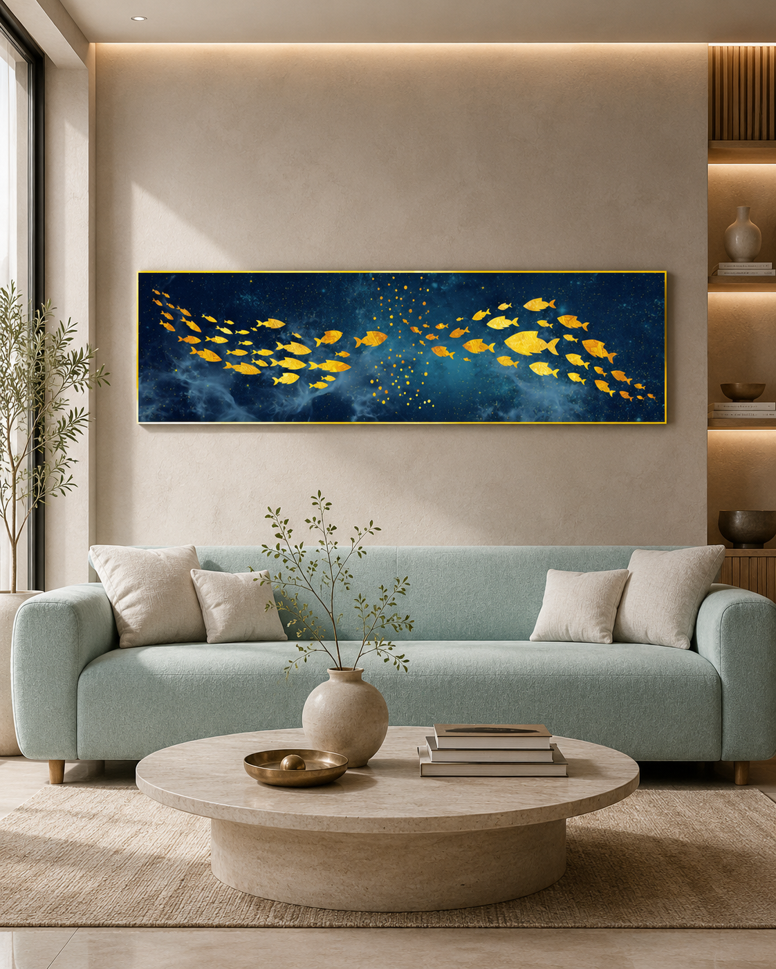 The Italian Azure Framed Canvas Wall Art