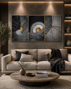 Timeless Rings Canvas wall paintings - Set of 3