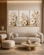 Auric Petal Dance Canvas Paintings
