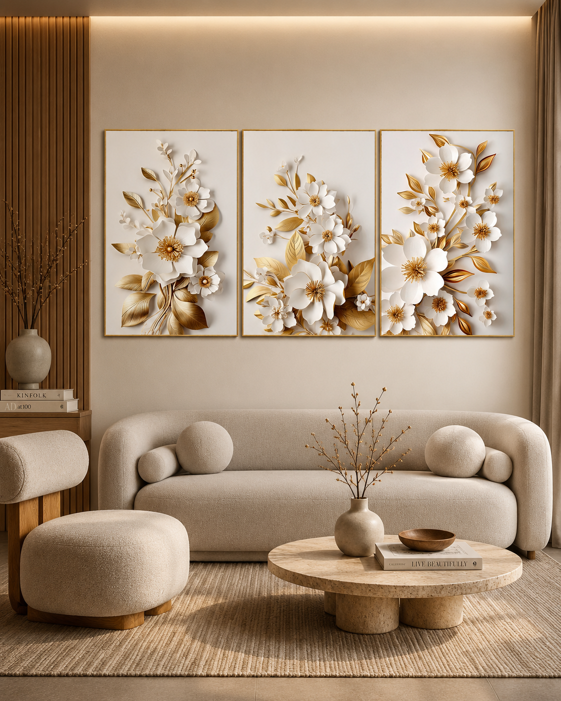 Auric Petal Dance Canvas Paintings