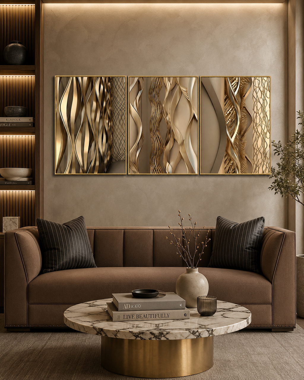 Rhythms of Texture Canvas Wall Art - Set of 3