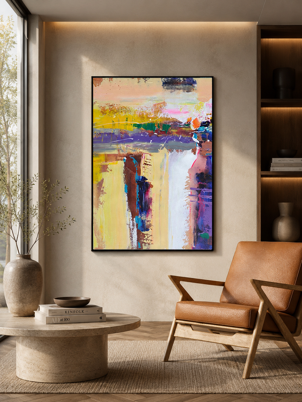 A Winter Forest Framed Canvas Painting for Living Room (L)