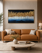 Norfolk Abstract Art Decorative Hand painting for Home Decor  & Wall Decoration Items (With Outer Floater Frame) (56 x 28 Inches)
