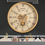 Mystic Motion Luxury Designer Watches Wall Clock For Living Room With Moving Gear Mechanism Buy Wall Clock Online - Medium (White) (Steel Body)