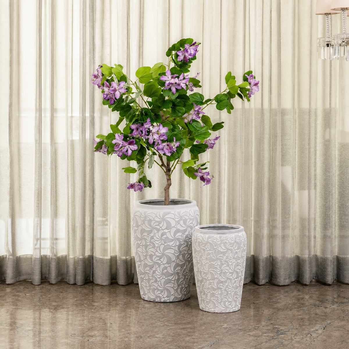 Whirlwind Flower Indoor Planters For Home - Set of 2