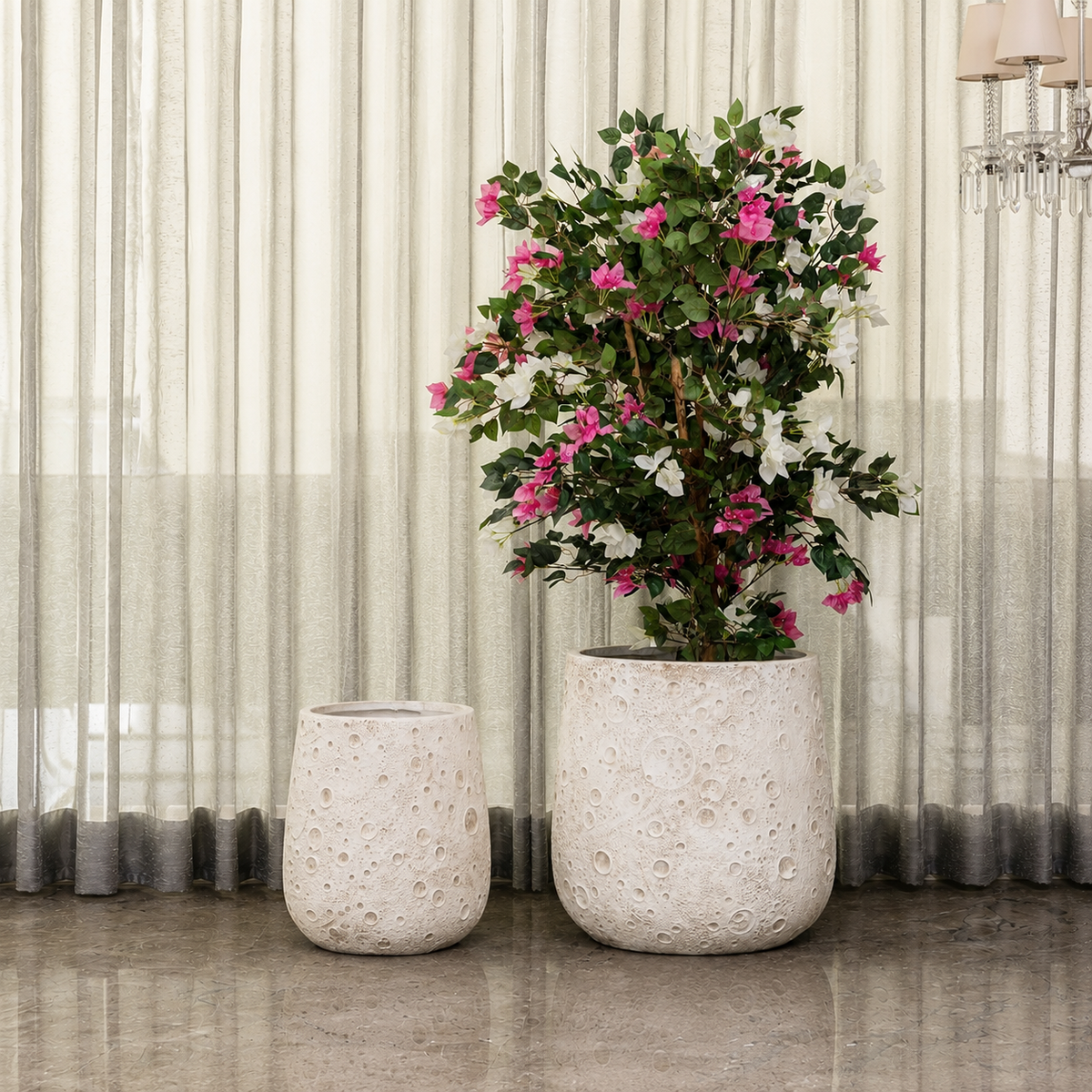 Moonscape Elegance Indoor Planters For Home - Set of 2