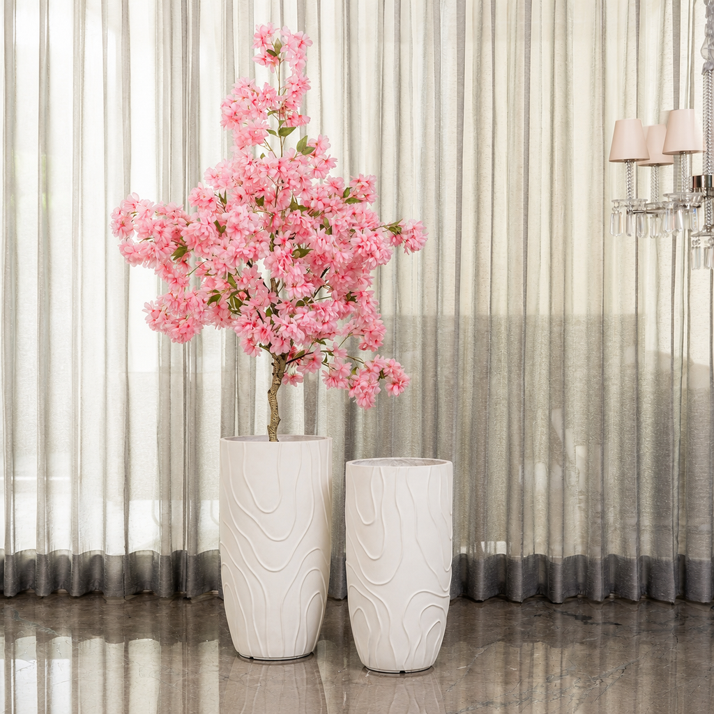 Ocean Curve Indoor Planters For Home - Set of 2