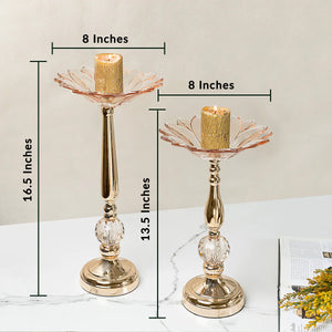 Celestial Glow Table Candle Stand - Set of 2