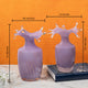 Artisan Purple Handblown Glass vase and Decorative Showpiece - Set of 2